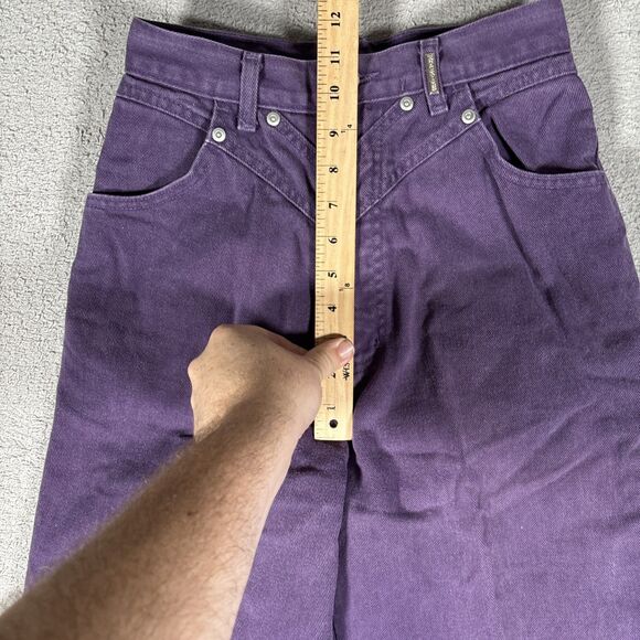 Vintage Rockies Rocky Mountain Jeans Western Bareback Purple Women Size 25WX35L - Picture 10 of 16